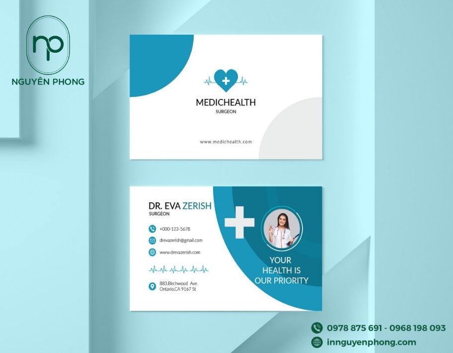 Mẫu card visit bác sĩ chuyên môn